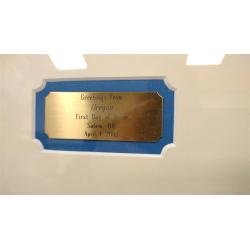 FRAMED OREGON FIRST DAY ISSUE STAMP WITH PLAQUE AND SERIGRAPH