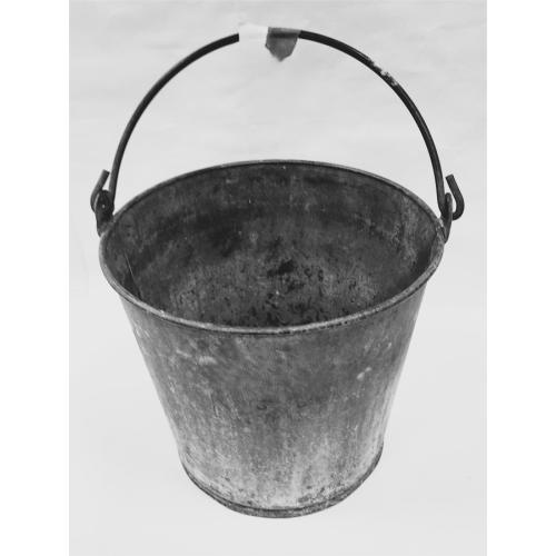 GALVANIZED BUCKET STAMPED N.P.R.