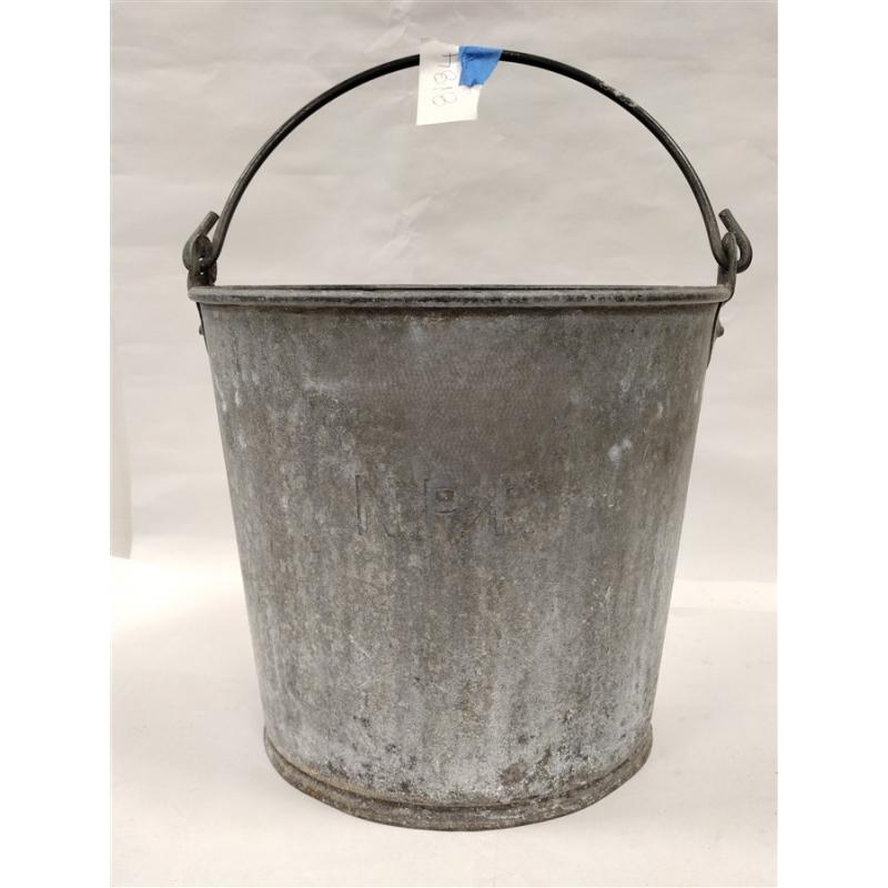 GALVANIZED BUCKET STAMPED N.P.R.