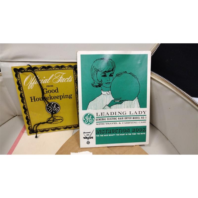 GE ELECTRIC PORTABLE HAIR DRYER.  WORKS