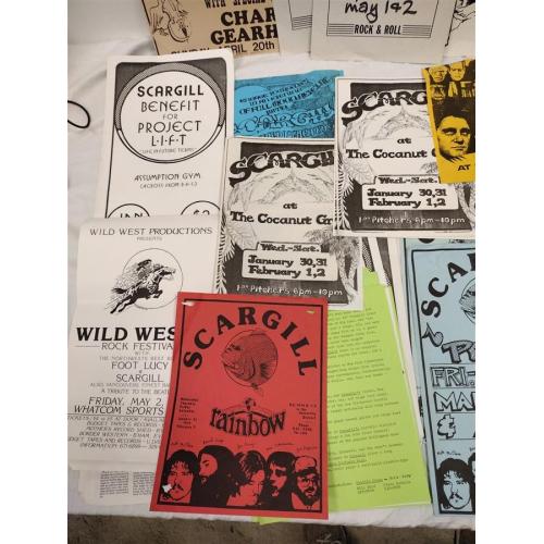 VINTAGE ADVERTISERS FROM SEATTLE BAND SCARGILL