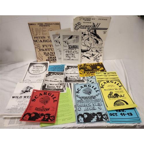 VINTAGE ADVERTISERS FROM SEATTLE BAND SCARGILL