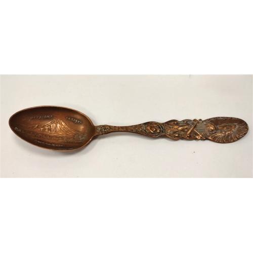EARLY 1900'S MT TACOMA (MT RAINIER) TACOMA, WASH COPPER SPOON