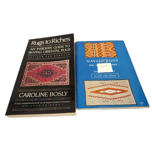 TWO PAPERBACK BOOKS ON RUGS