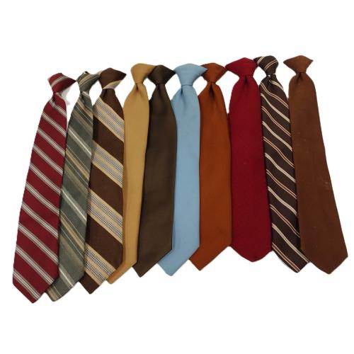TEN MEN'S CLIP ON TIES - CIRCA 1970'S