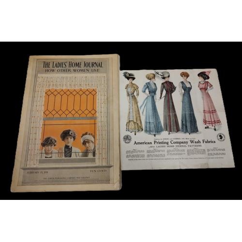 FEBRUARY 15 1911 THE LADIES' HOME JOURNAL AND 1909 FASHIONS AD