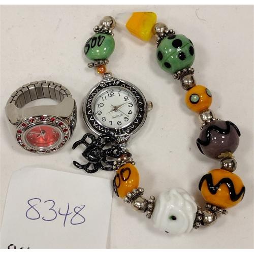 GLASS BEAD HALLOWEEN WATCH & RING WATCH