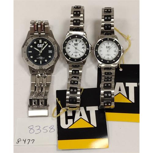 THREE CATERPILLAR WATCHES, TWO WITH HANG TAGS