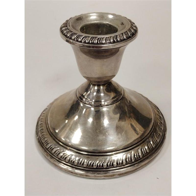 PAIR OF VINTAGE WEIGHTED STERLING CANDLE STICKS