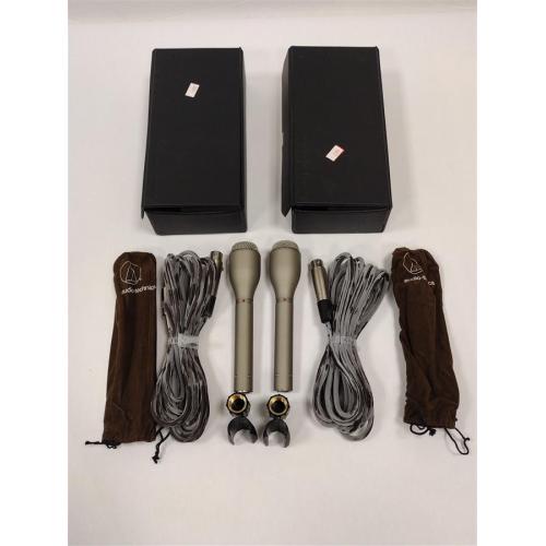 TWO AUDIO TECHNICA AT802 OMNIDIRECTIONAL DYNAMIC MICROPHONES
