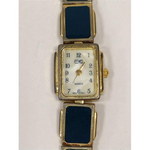 EKO LADIES WATCH WITH ENAMELED LINK BAND