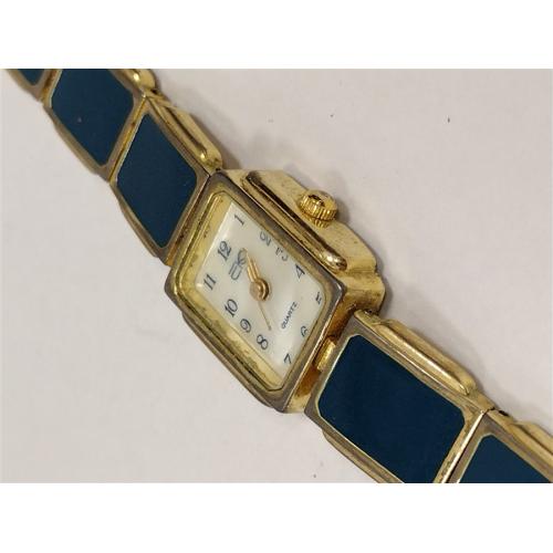 EKO LADIES WATCH WITH ENAMELED LINK BAND