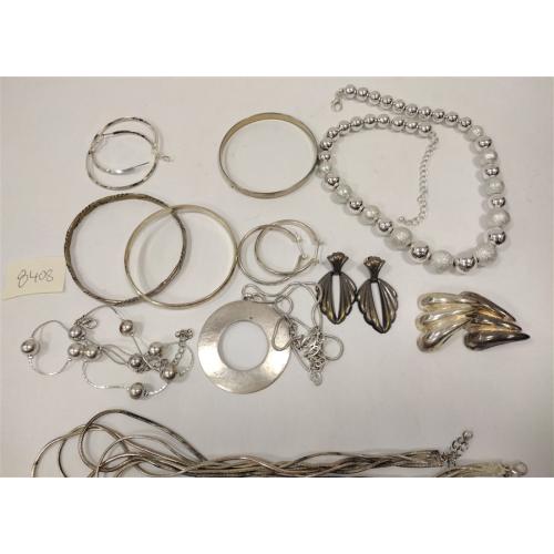 SILVER TONE COSTUME JEWELRY