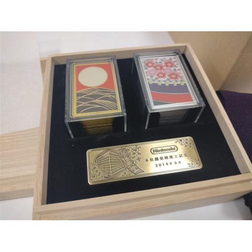HANAFUDA NINTENDO CARD GAME IN MARIO BROTHERS WOOD BOX