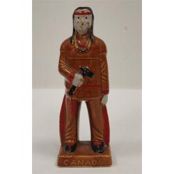20TH CENTURY CANADA CERAMIC "INDIAN" SOUVENIR FIGURE.