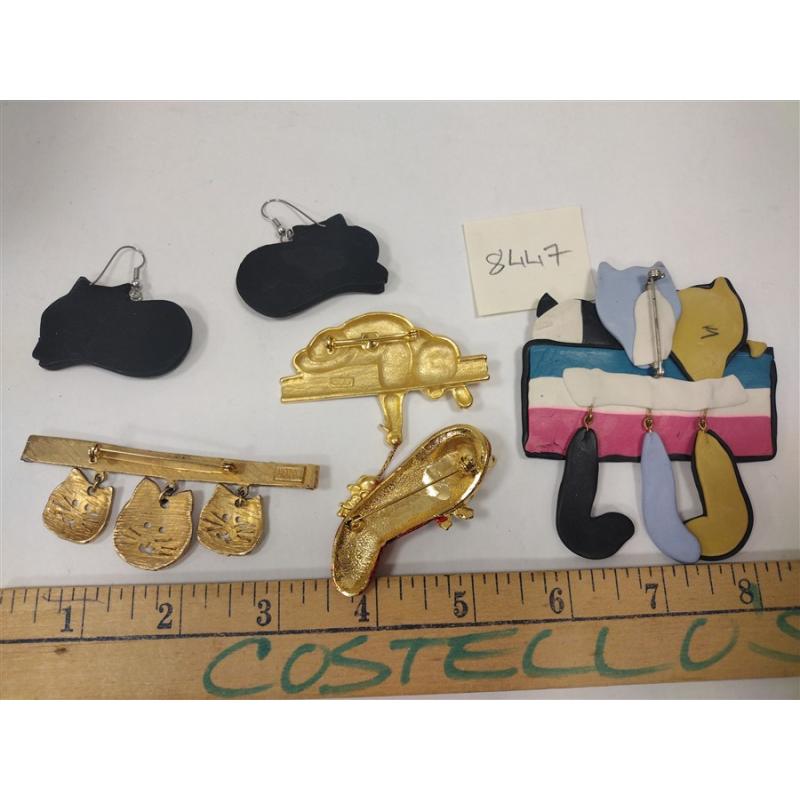 CAT THEME COSTUME JEWELRY