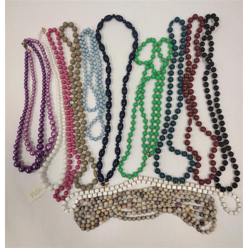 COLLECTION OF BEADED NECKLACES