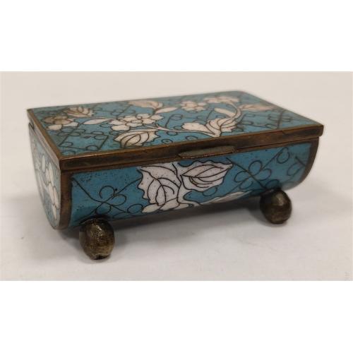 OLD CLOISONNE STAMP BOX