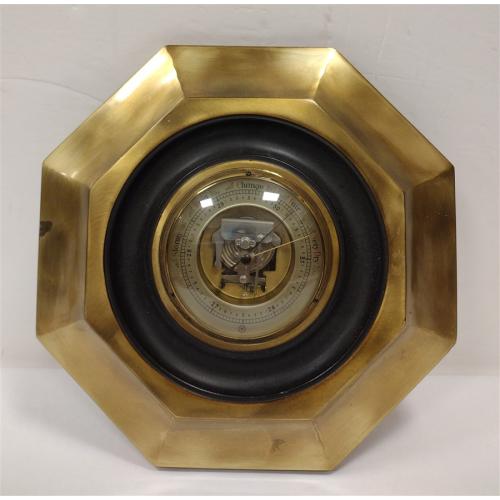 WESTWOOD GERMANY BAROMETER IN OCTAGONAL BRASS FRAME
