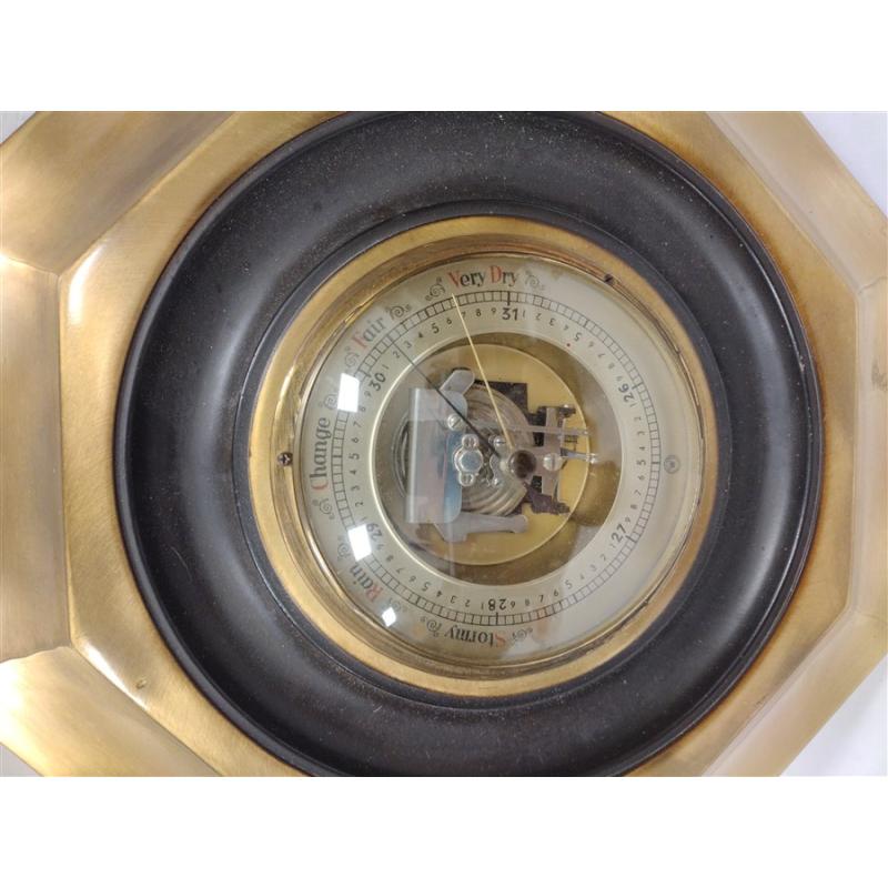 WESTWOOD GERMANY BAROMETER IN OCTAGONAL BRASS FRAME