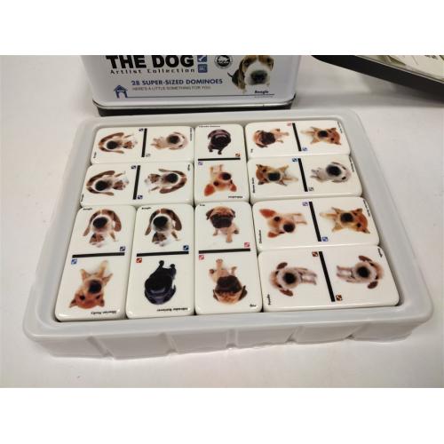 DOG DOMINOES - ARTLIST COLLECTION THE DOG DOMINOES IN A TIN LUNCH BOX