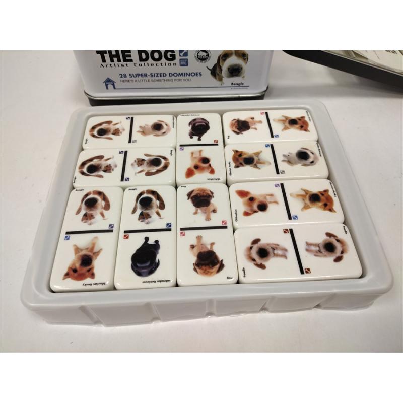 DOG DOMINOES - ARTLIST COLLECTION THE DOG DOMINOES IN A TIN LUNCH BOX