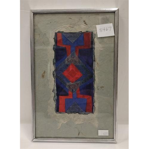 SMALL FRAMED MULTI MEDIA ART FROM THE COLLECTION OF DONNA PRICHARD
