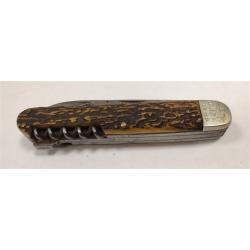 VINTAGE ANTON WINGER JR FOLDING KNIFE WITH THREE BLADES AND CORK SCREW