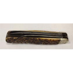 VINTAGE ANTON WINGER JR FOLDING KNIFE WITH THREE BLADES AND CORK SCREW