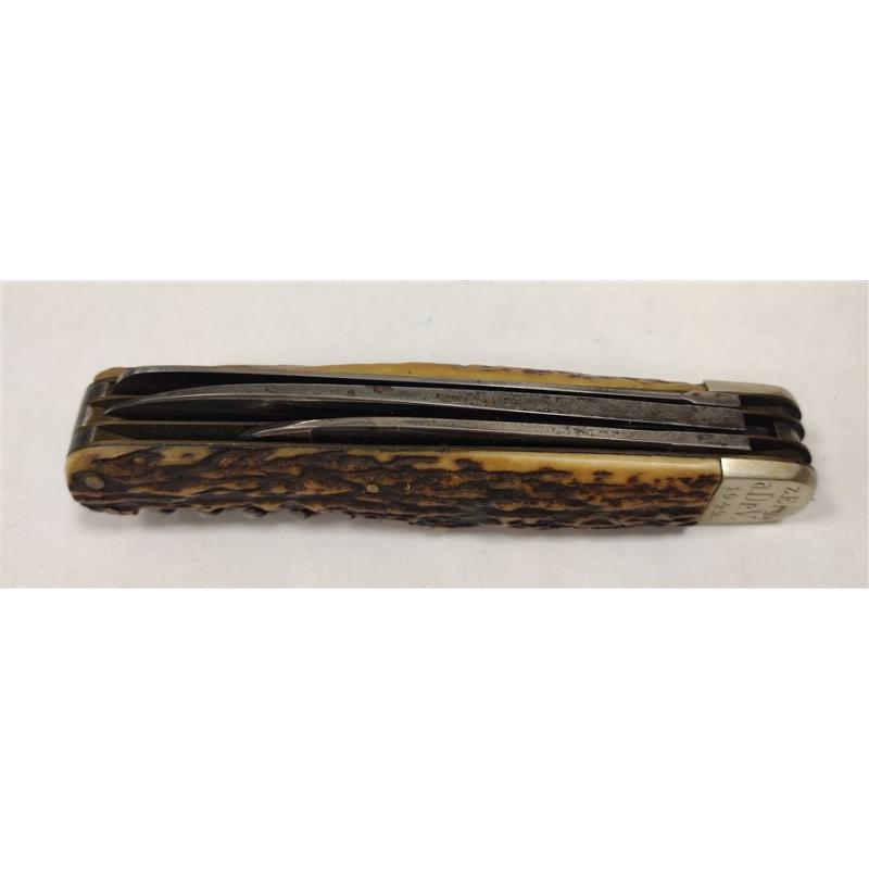 VINTAGE ANTON WINGER JR FOLDING KNIFE WITH THREE BLADES AND CORK SCREW