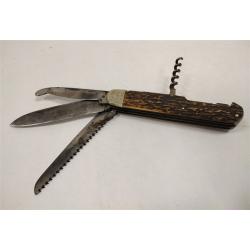 VINTAGE ANTON WINGER JR FOLDING KNIFE WITH THREE BLADES AND CORK SCREW