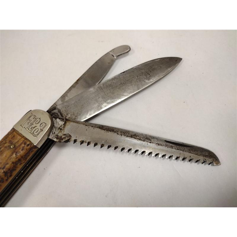 VINTAGE ANTON WINGER JR FOLDING KNIFE WITH THREE BLADES AND CORK SCREW