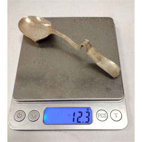 BENT STERLING SILVER TEASPOON