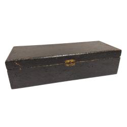 BLACK PAINTED WOOD GLOVE BOX
