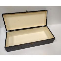 BLACK PAINTED WOOD GLOVE BOX