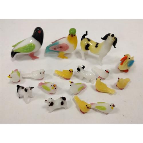 MINIATURE BLOWN GLASS ANIMALS