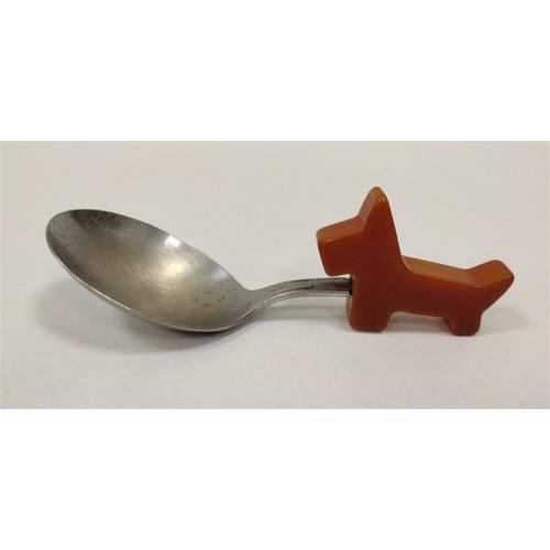 BABY SPOON ON BAKELITE SCOTTY DOG HANDLE