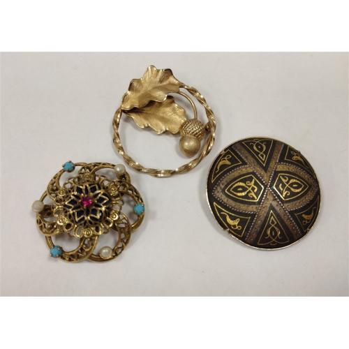 THREE VINTAGE PINS