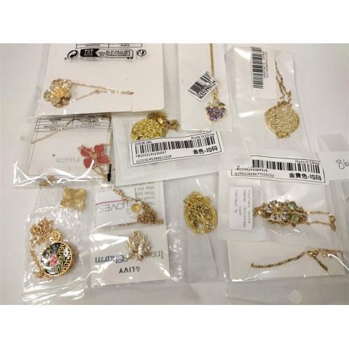 12 PIECES NEW CONTEMPORARY COSTUME JEWELRY FLOWER OF TREES - ALL IN ORIGINAL BAGS
