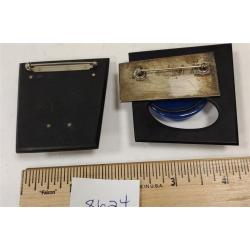 TWO MODERN BROOCHES, ONE SIGNED BRASSFIELD