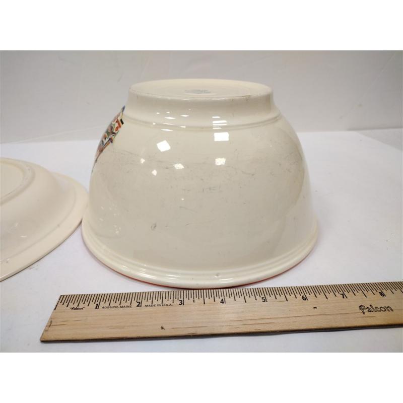 VINTAGE HOMER LAUGHLIN MEXICANA MIXING BOWL AND PLATTER