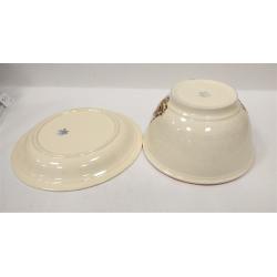 VINTAGE HOMER LAUGHLIN MEXICANA MIXING BOWL AND PLATTER
