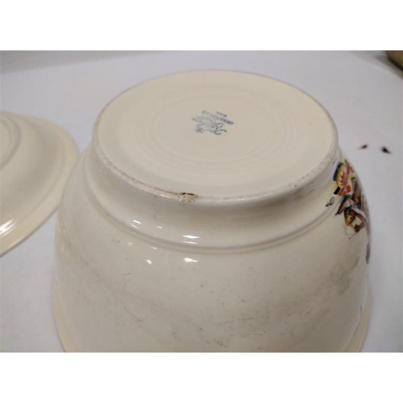 VINTAGE HOMER LAUGHLIN MEXICANA MIXING BOWL AND PLATTER