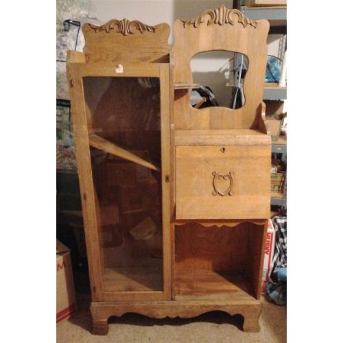 ANTIQUE OAK SIDE BY SIDE SECRETARY