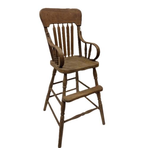 ANTIQUE WOOD HIGH CHAIR