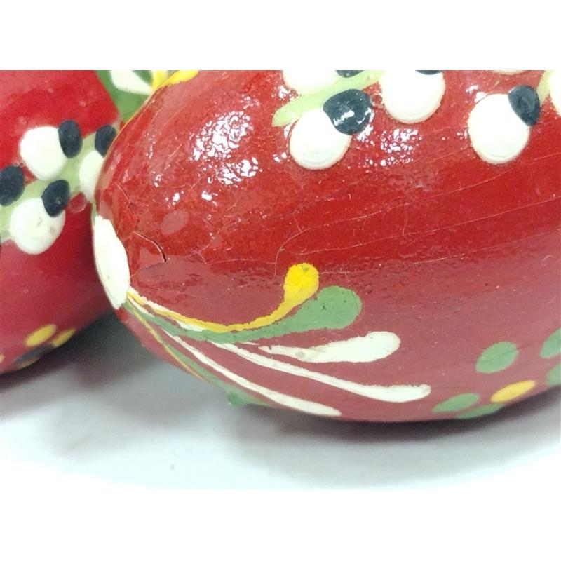 POLISH OR UKRAINIAN PISANKI PAINTED WOOD LIFE SIZE EGGS
