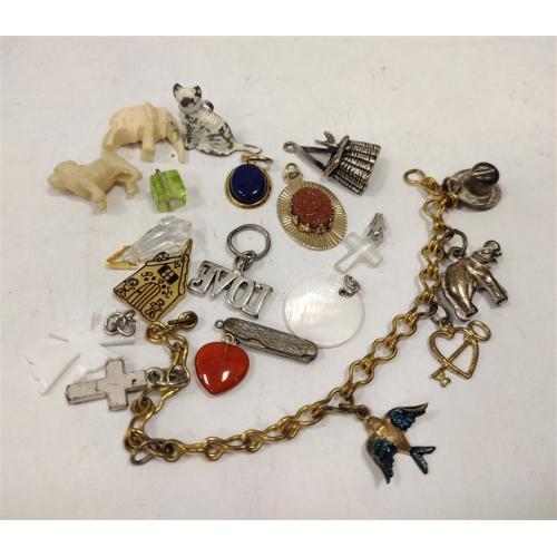 PETITE CHARM BRACELET AND 20 CHARMS