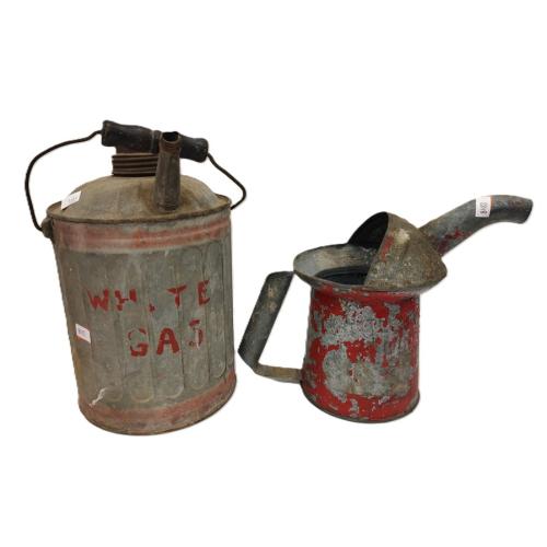 GAS CAN AND OIL PITCHER