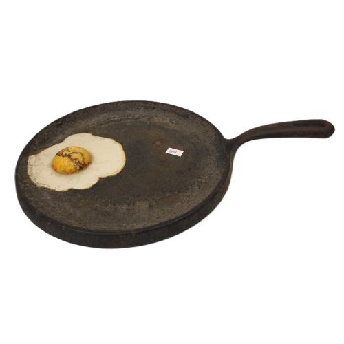 CAST IRON GRIDDLE EGG ART