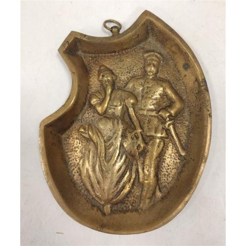 VINTAGE SOLID BRONZE NAUGHTY ASHTRAY - TRINKET DISH